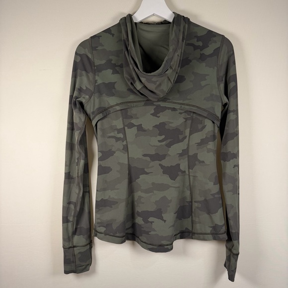 Lululemon Hooded Define Jacket Camo Green Size 8 - Picture 3 of 8